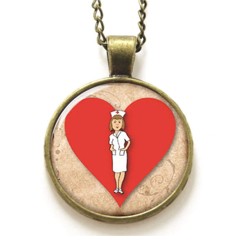 Photo Gift for Nurse Jewelry Necklace