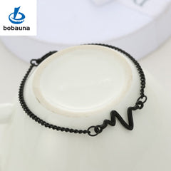 Pulse Electrocadiogram Rhythm Paramedic Chain Bracelet