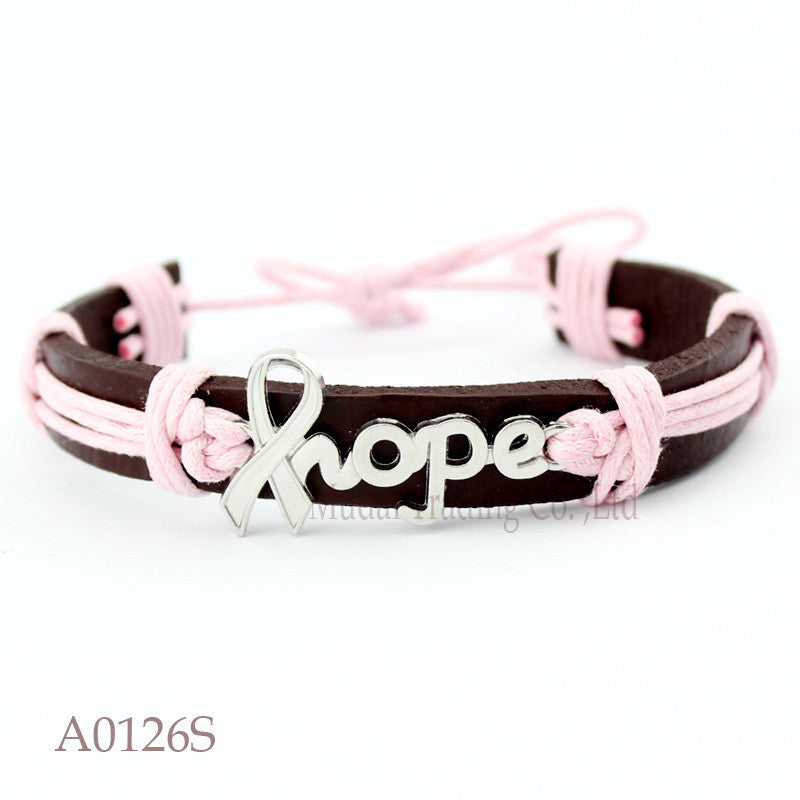 Moms Hope Leather Bracelet