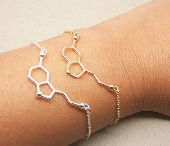 Serotonin Molecule Chemical Formula Bracelets