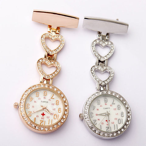 Heart-Shaped Hanging Steel Pocket Watch